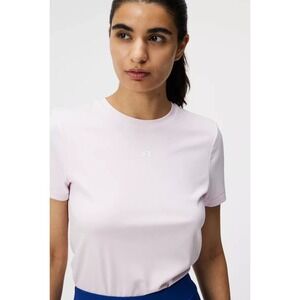 J Lindeberg Women's ADA Short Sleeve Golf Top AWJT10053 Cradle Pink Small NEW